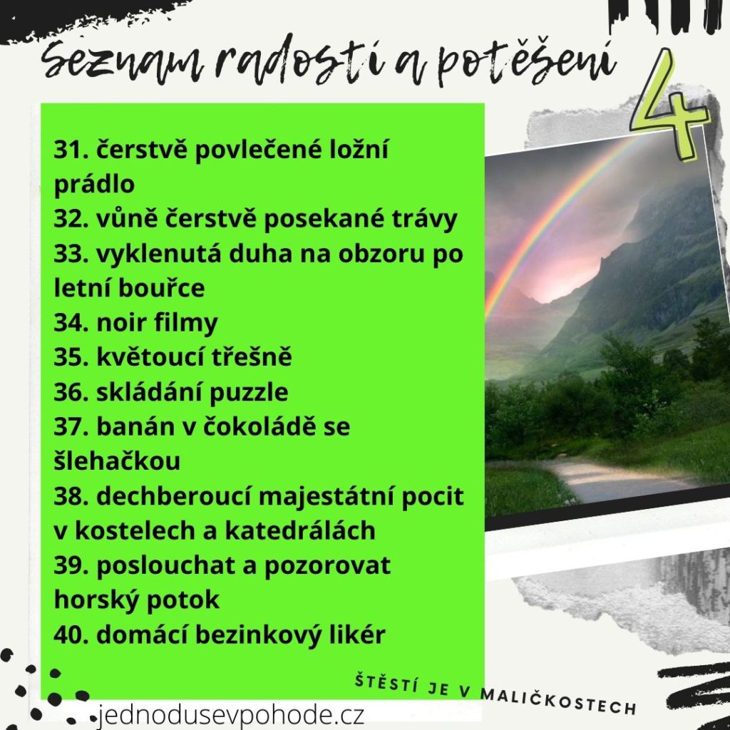 seznam radostí a potěšení 4