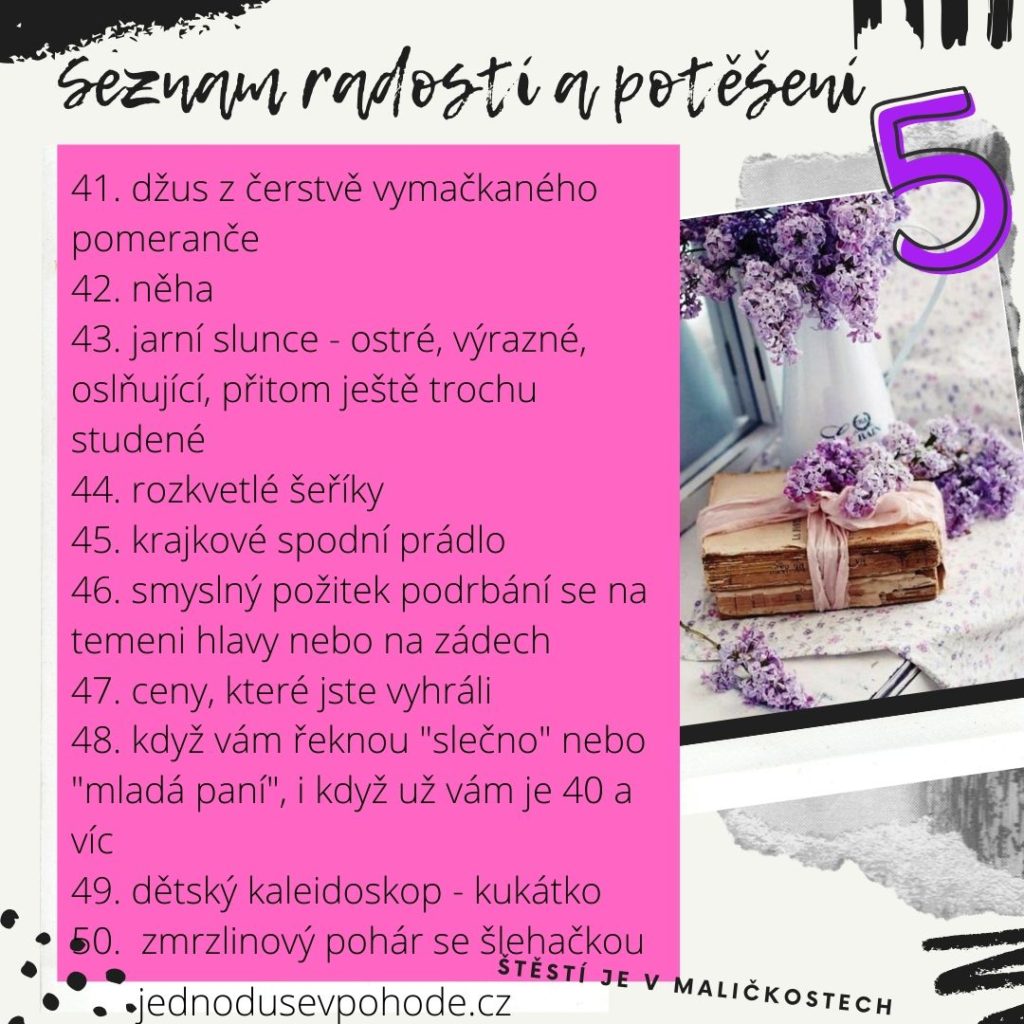 seznam radostí a potěšení 5