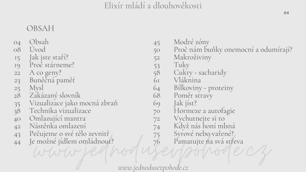 Elixír mládí a dlouhověkosti